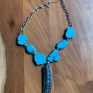 Shyanne Blue and Silver Boho Necklace
